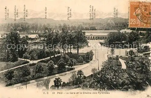 AK / Ansichtskarte Pau Gare Chaine des Pyrenees  Pau