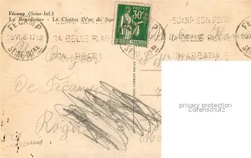 AK / Ansichtskarte Fecamp La Benedictine Clocher  Fecamp