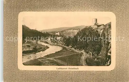 AK / Ansichtskarte Heimbach_Eifel Panorama Rurtal Burgruine Heimbach Eifel