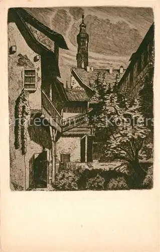 AK / Ansichtskarte Rothenburg_Tauber Marienapotheke Kuenstlerkarte Rothenburg Tauber