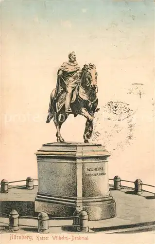 AK / Ansichtskarte Nuernberg Kaiser Wilhelm Denkmal Reiterstandbild Nuernberg