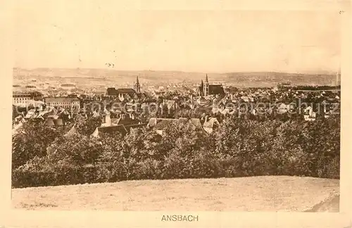 AK / Ansichtskarte Ansbach_Mittelfranken Stadtpanorama Ansbach Mittelfranken