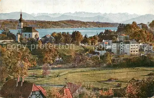 AK / Ansichtskarte Starnberg Panorama Starnberger See gegen Karwendelgebirge Starnberg
