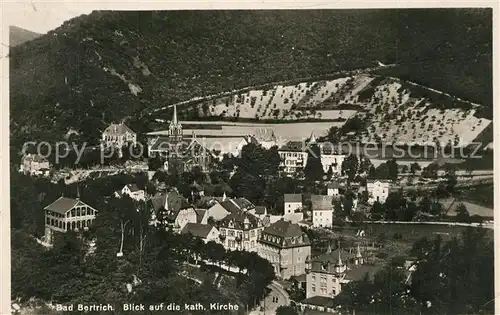 AK / Ansichtskarte Bad_Bertrich Panorama Blick auf katholische Kirche Bad_Bertrich