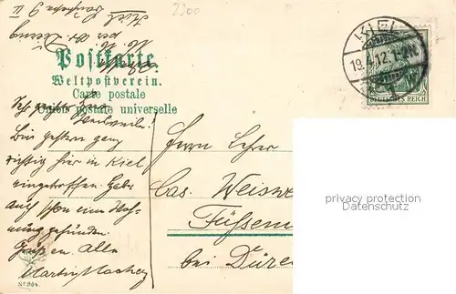 AK / Ansichtskarte Kiel Partie im Hohenzollernpark Kiel