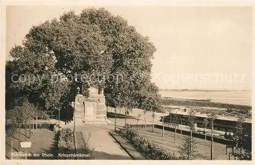 AK / Ansichtskarte Emmerich_Rhein Kriegerdenkmal Emmerich Rhein