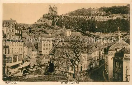 AK / Ansichtskarte Montjoie_Monschau Ruine Haller Altstadt Rur Montjoie Monschau