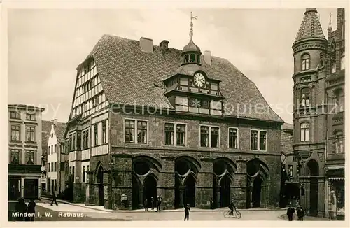AK / Ansichtskarte Minden_Westfalen Rathaus Minden_Westfalen
