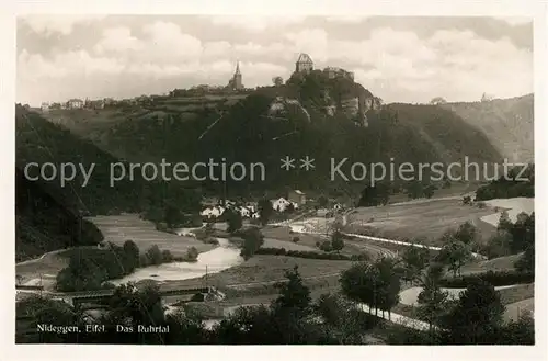 AK / Ansichtskarte Nideggen_Eifel Landschaftspanorama Ruhrtal Nideggen Eifel