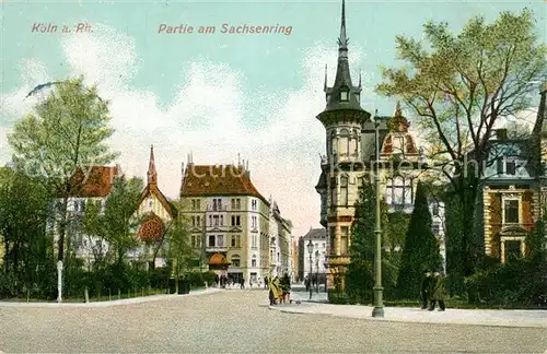 AK / Ansichtskarte Koeln_Rhein Partie am Sachsenring Koeln_Rhein