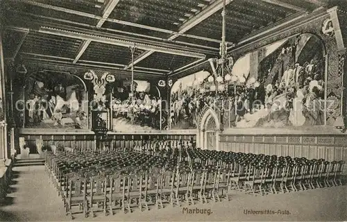 AK / Ansichtskarte Marburg_Lahn Wandgemaelde in Universitaetsaula Marburg_Lahn
