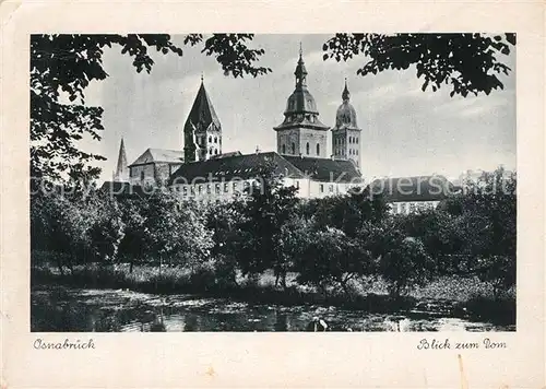 AK / Ansichtskarte Osnabrueck Blick zum Dom Kupfertiefdruck Osnabrueck
