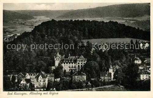 AK / Ansichtskarte Bad_Kissingen Panorama Altenberg mit Klinik Regina Bad_Kissingen