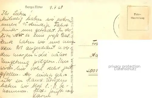 AK / Ansichtskarte Berga_Elster Ortsansicht mit Kirche Berga_Elster