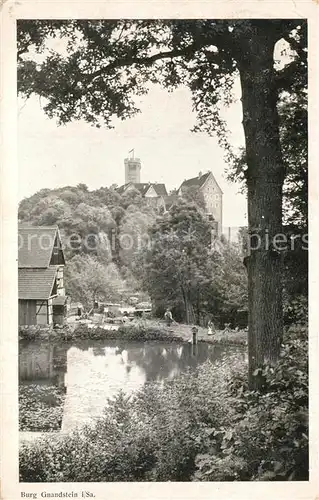 AK / Ansichtskarte Gnandstein Blick zur Burg Gnandstein