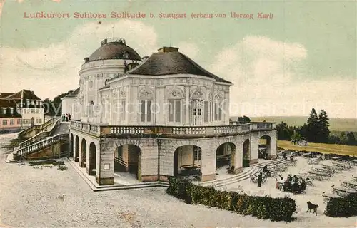 AK / Ansichtskarte Stuttgart Schloss Solitude Erbauer Herzog Karl Stuttgart