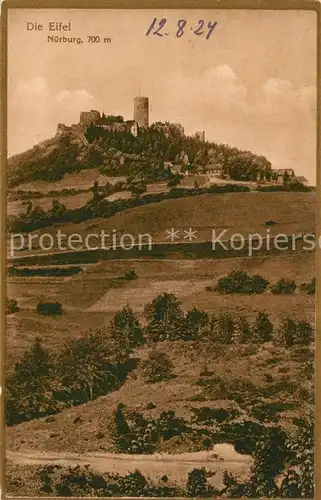 AK / Ansichtskarte Nuerburg Landschaftspanorama mit Blick zur Burgruine Nuerburg