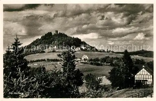 AK / Ansichtskarte Nuerburg Panorama mit Blick zur Burgruine Nuerburg