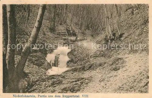 AK / Ansichtskarte Niederlahnstein Partie aus dem Ruppertstal Wasserfall Niederlahnstein