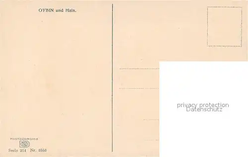 AK / Ansichtskarte Oybin und Hain Ansicht vom Waldrand aus Herbststimmung Photochromie Serie 214 Nr 3553 Oybin