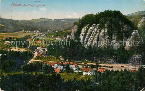 AK / Ansichtskarte Oybin vom Toepfer gesehen Zittauer Gebirge Oybin