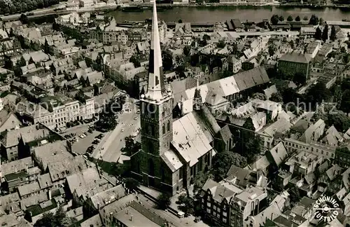 AK / Ansichtskarte Luebeck Jacobikirche Fliegeraufnahme Luebeck