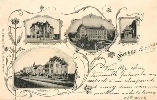AK / Ansichtskarte Sursee Landwirtschaftliche Schule Centralstrasse Schulhaus Kreuzkapelle Sursee