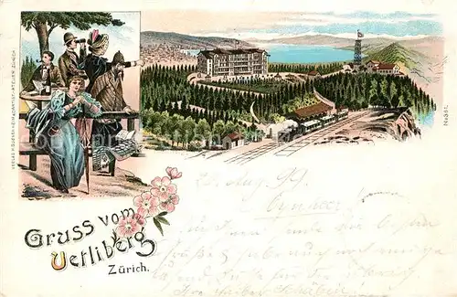 AK / Ansichtskarte Uetliberg_ZH Panorama Uetliberg ZH