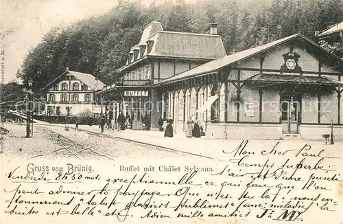 AK / Ansichtskarte Bruenig_BE Buffet mit Chalet Sylvana Bruenig_BE
