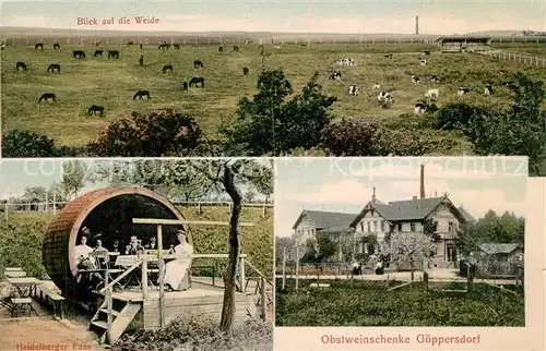 AK / Ansichtskarte Goeppersdorf_Burgstaedt Viehweide Heidelberger Fass Obstweinschaenke Goeppersdorf_Burgstaedt