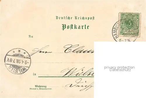 AK / Ansichtskarte Horn_Hamburg Horner Landstr Billthal Schule Haltestelle der Strassenbahn Horn Hamburg