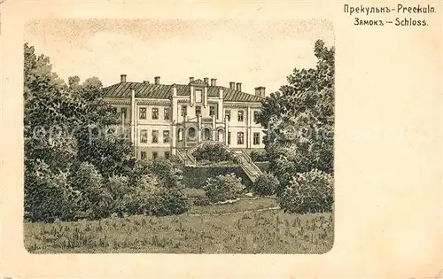 AK / Ansichtskarte Preekuln_Priekule Schloss 