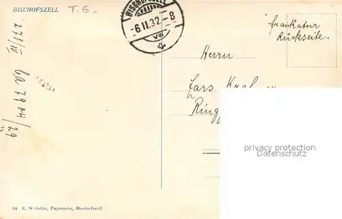 AK / Ansichtskarte Bischofszell Panorama mit Zeppelin Bischofszell