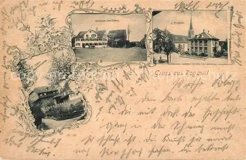 AK / Ansichtskarte Roggwil_BE Gasthaus zum Ochsen Kirchplatz Schloss Mammertshofen Roggwil_BE