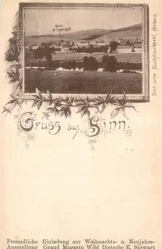 AK / Ansichtskarte Sinn_Hessen Hotel Sinner Hof Panorama Sinn Hessen