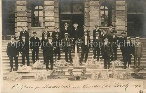 AK / Ansichtskarte Zuerich_ZH Fachkurs fuer Zimmerleute an der Gewerbeschule Zuerich Zuerich_ZH