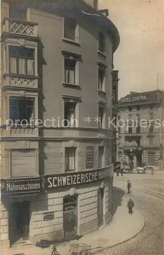 AK / Ansichtskarte Zuerich_ZH Schweizerische Naehmaschinen Hotel Central Zuerich_ZH