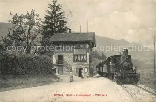 AK / Ansichtskarte Zuerich_ZH Bahnstation Gontenbach Wildpark Zuerich_ZH