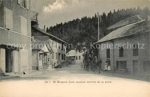 AK / Ansichtskarte Saint Cergues Jura vaudois arrivee de la poste Saint Cergues