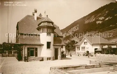 AK / Ansichtskarte Ligerz Gleresse Station du Funiculaire Ligerz