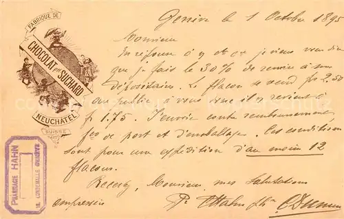 AK / Ansichtskarte Neuchatel_NE Fabrique de Chocolat Suchard Neuchatel NE