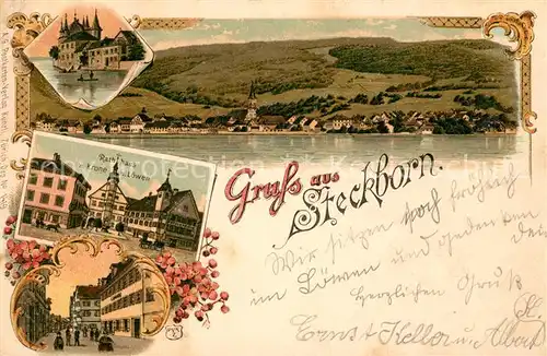 AK / Ansichtskarte Steckborn_Untersee Rathhaus mit Krone und Loewen Steckborn Untersee