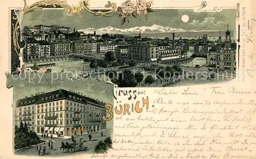 AK / Ansichtskarte Zuerich_ZH Panorama Steindle Wiener Cafe Bahnhofstrasse Zuerich_ZH