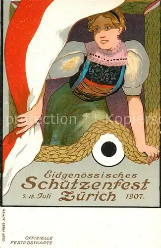 AK / Ansichtskarte Zuerich_ZH Eidgen Schuetzenfest 1907 Zuerich_ZH
