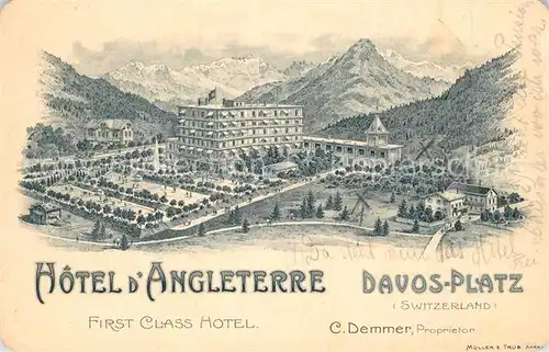 AK / Ansichtskarte Davos_Platz_GR Hotel d Angleterre Davos_Platz_GR