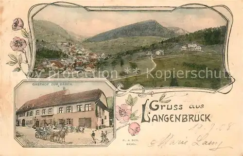 AK / Ansichtskarte Langenbruck_BL Panorama Gasthof zum Baeren Langenbruck BL