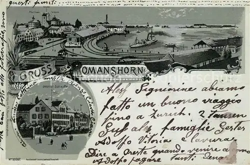 AK / Ansichtskarte Romanshorn_Bodensee Pfarrhaus Kirche Schloss Institut Zoellikofen Romanshorn Bodensee