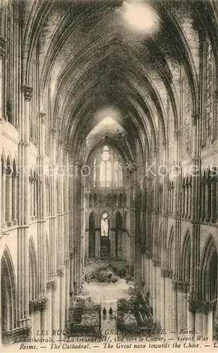 AK / Ansichtskarte Reims_Champagne_Ardenne Cathedrale Ruines  Reims_Champagne_Ardenne