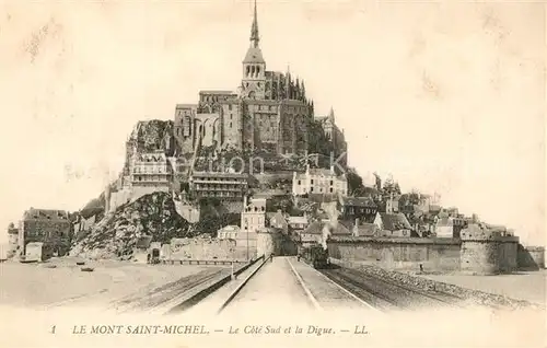 AK / Ansichtskarte Le_Mont Saint Michel Cote Sud Digue Le_Mont Saint Michel