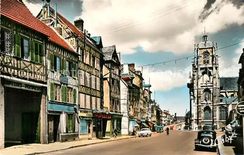 AK / Ansichtskarte Elbeuf Vieilles Maisons Rue Guynemer Clocher de l Eglise Saint Jean Elbeuf